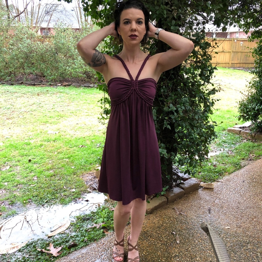 Beautiful Maroon Dress with built in bra